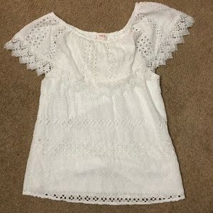 White off the should top